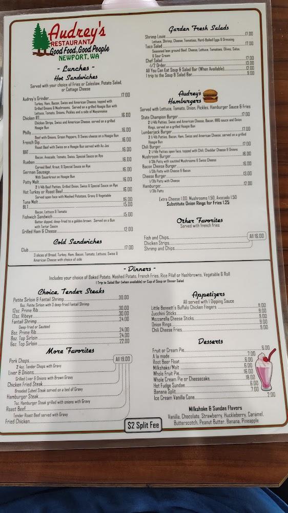 Audrey's Restaurant Menu image 3