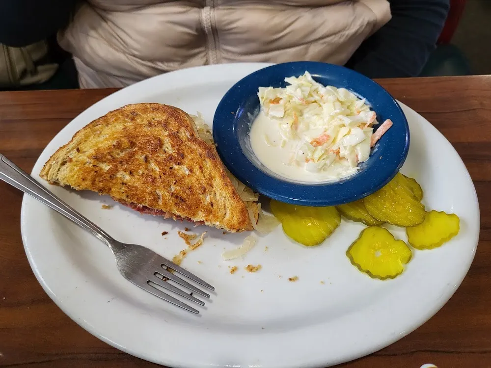 Reuben Sandwich and Coleslaw